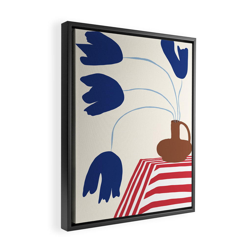 Still life flower pottery Framed Canvas Print Gallery Image 2