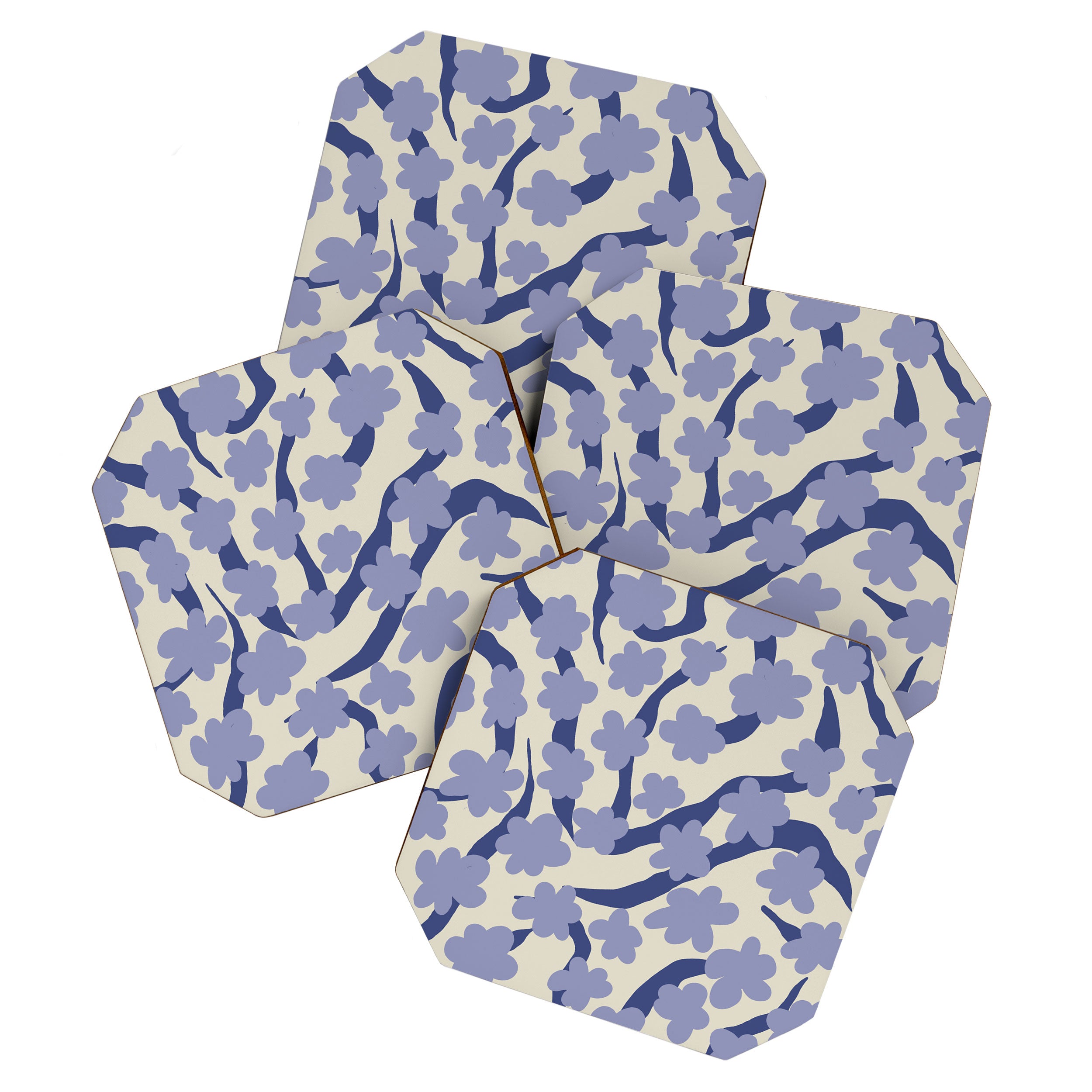 Summer blue Floral Coaster Gallery Image 1
