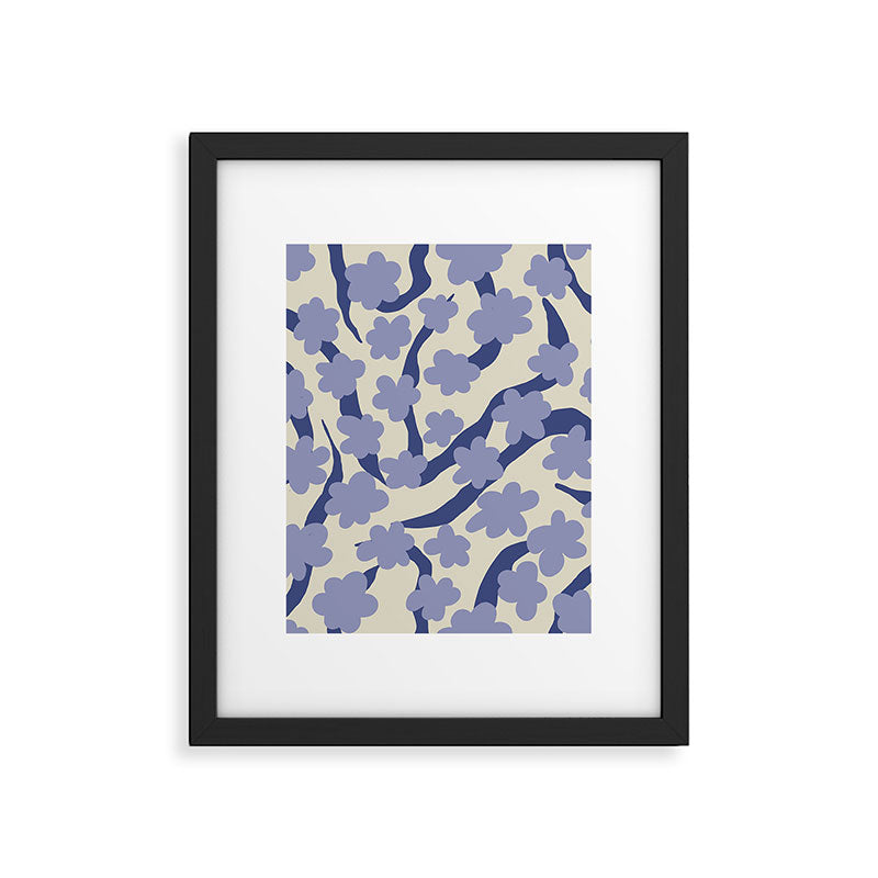 Summer blue Floral Framed Art Print Gallery Image 6