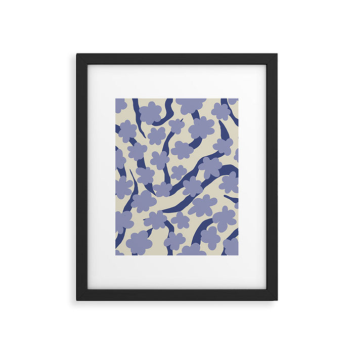 Summer blue Floral Framed Art Print Gallery Image 1