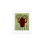 Summer Flower pottery with stripe Art Print Gallery Image 1