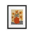Summer flowerpot with check  Framed Art Print Gallery Image 5
