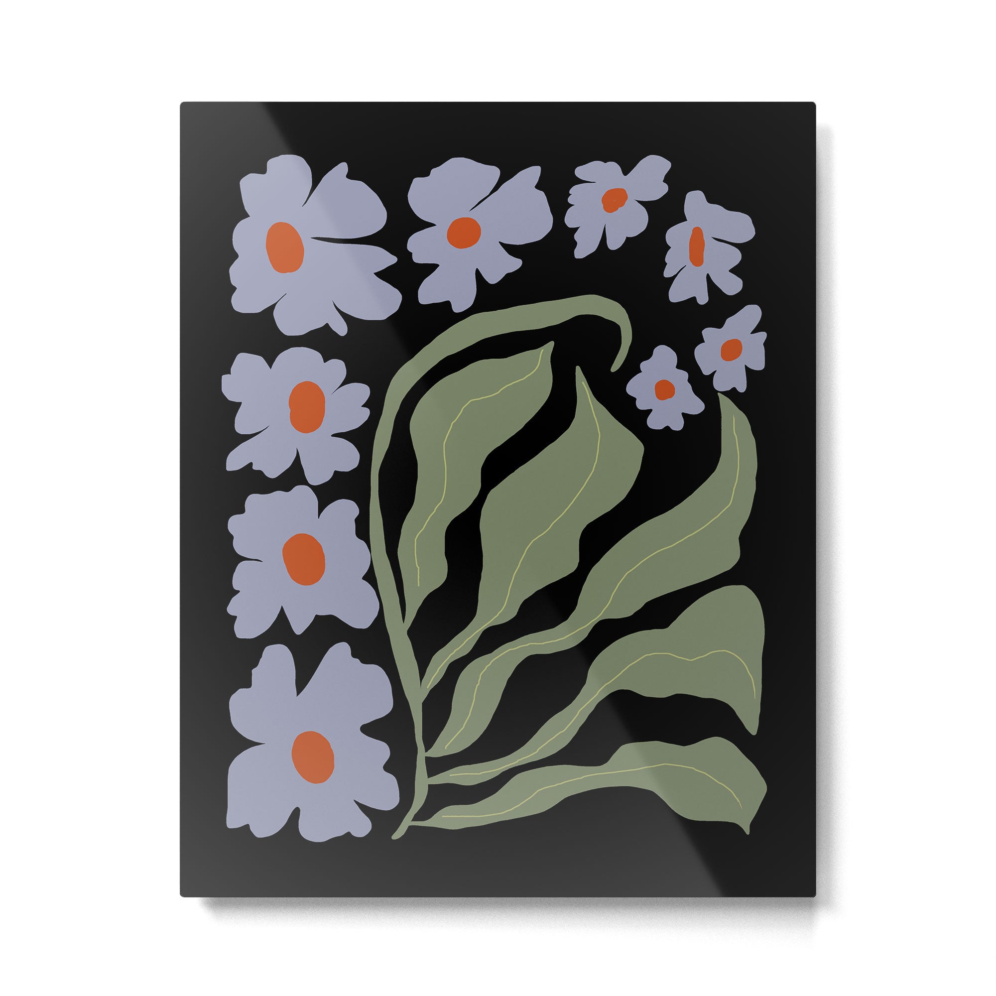 Summer night floral fun Metal Print Gallery Image 6
