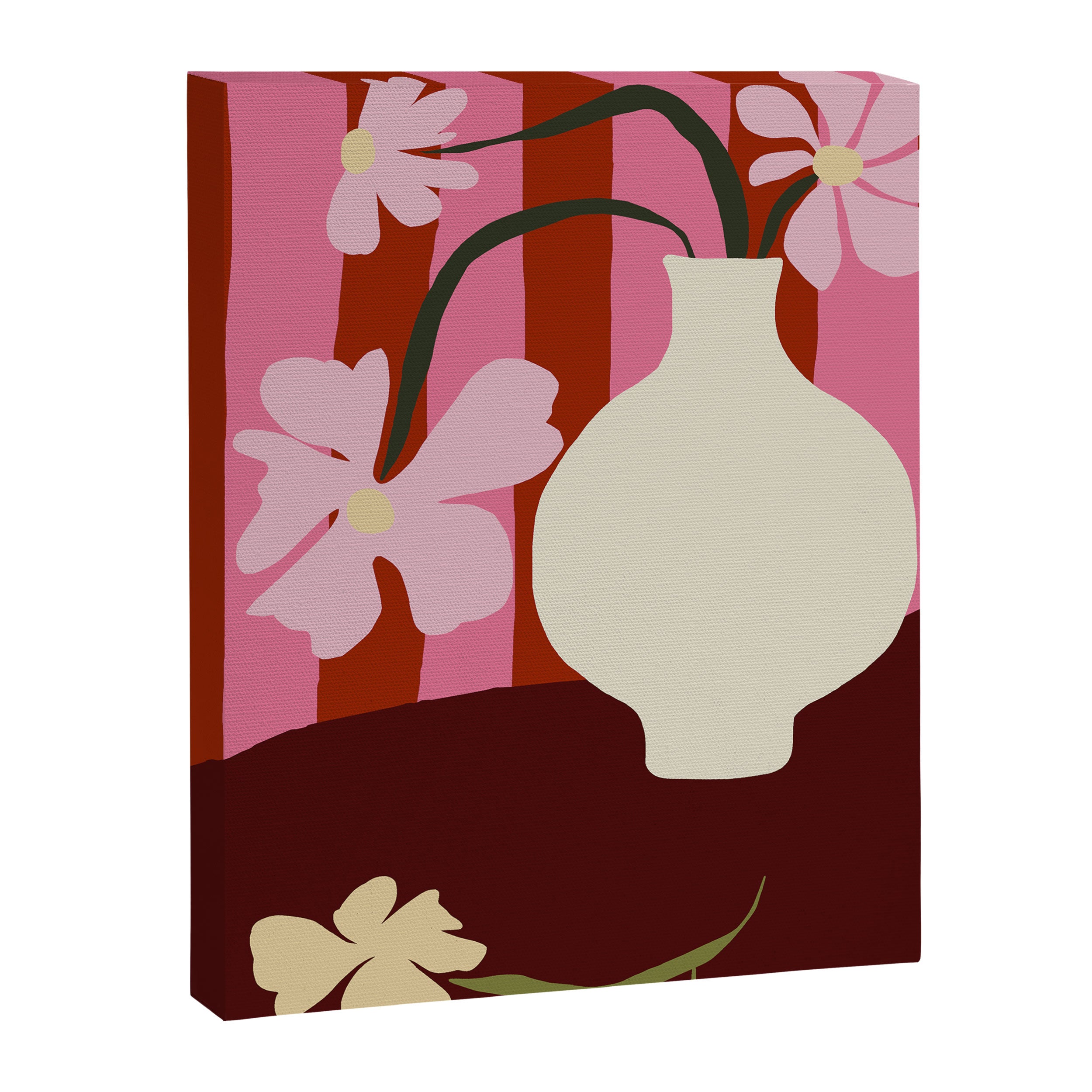 Summer stripped pottery  Canvas Print Gallery Image 6