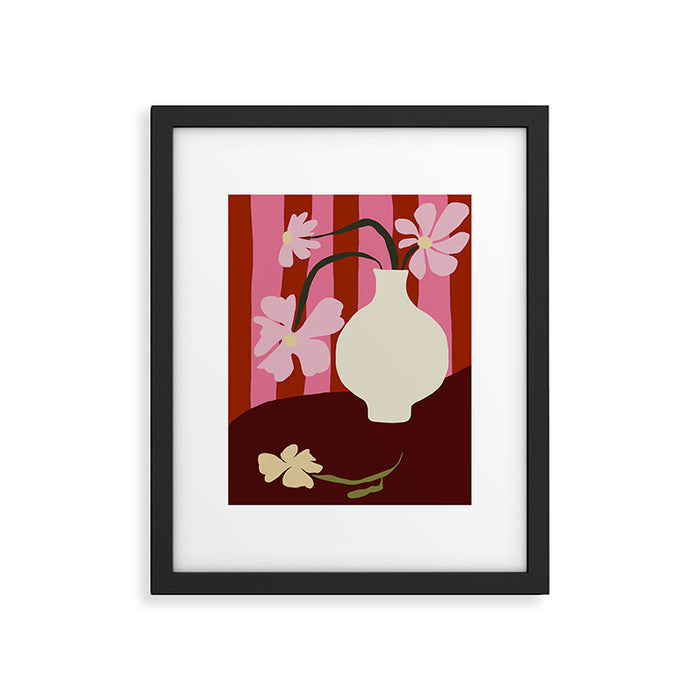 Summer stripped pottery  Framed Art Print Gallery Image 1