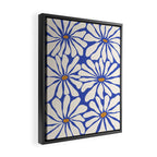 Sunny Floral Blue Framed Canvas Print Gallery Image 2