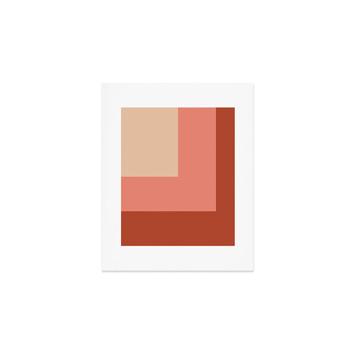 terracotta color block   Art Print Gallery Image 1