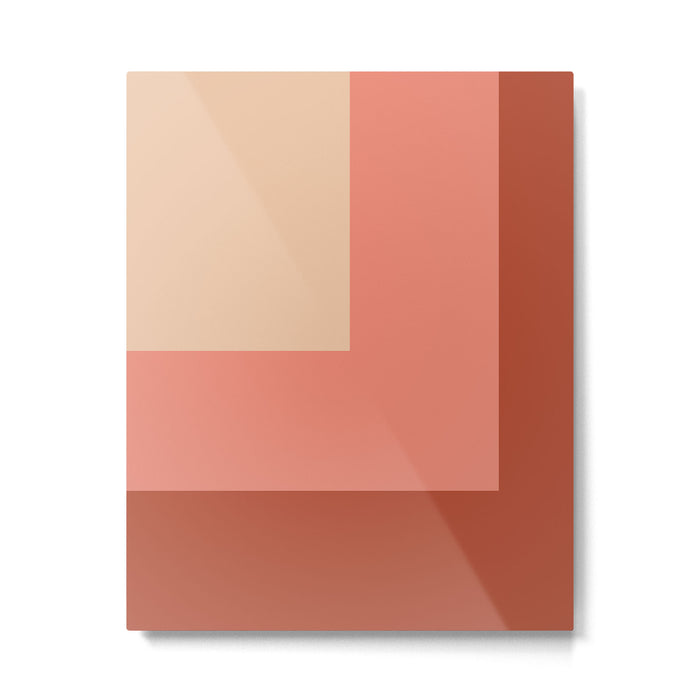 terracotta color block   Metal Print Gallery Image 1