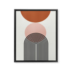 terracotta sun and moon abstract  Framed Canvas Print Gallery Image 6