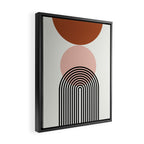 terracotta sun and moon abstract  Framed Canvas Print Gallery Image 2