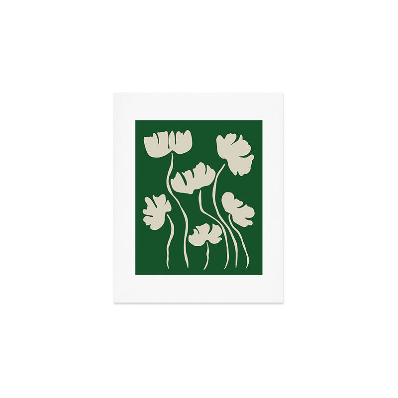The magical Green floral Art Print Gallery Image 1