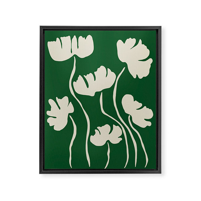 The magical Green floral Framed Canvas Print Gallery Image 6