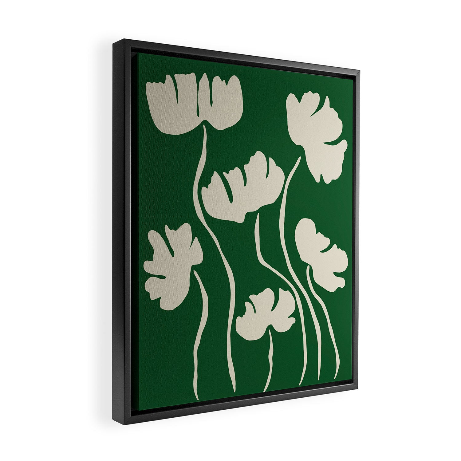 The magical Green floral Framed Canvas Print Gallery Image 2