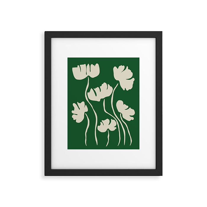 The magical Green floral Framed Art Print Gallery Image 1