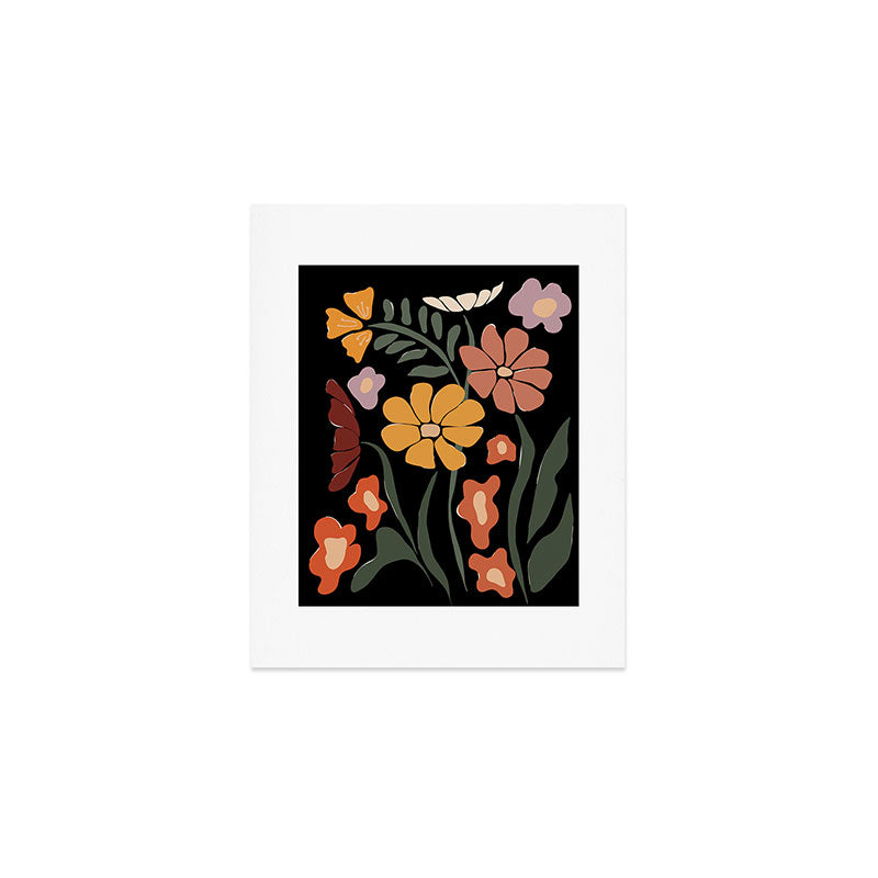 TROPICAL floral night Art Print Gallery Image 1