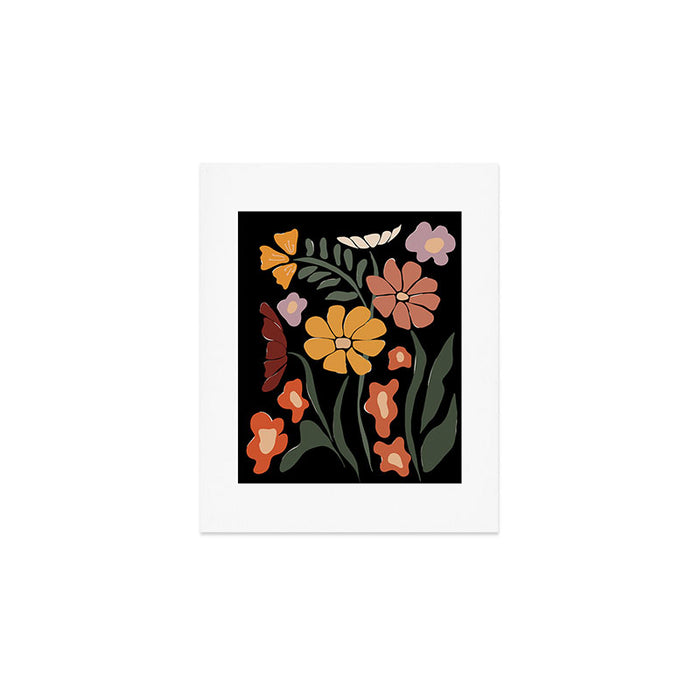 TROPICAL floral night Art Print Gallery Image 1