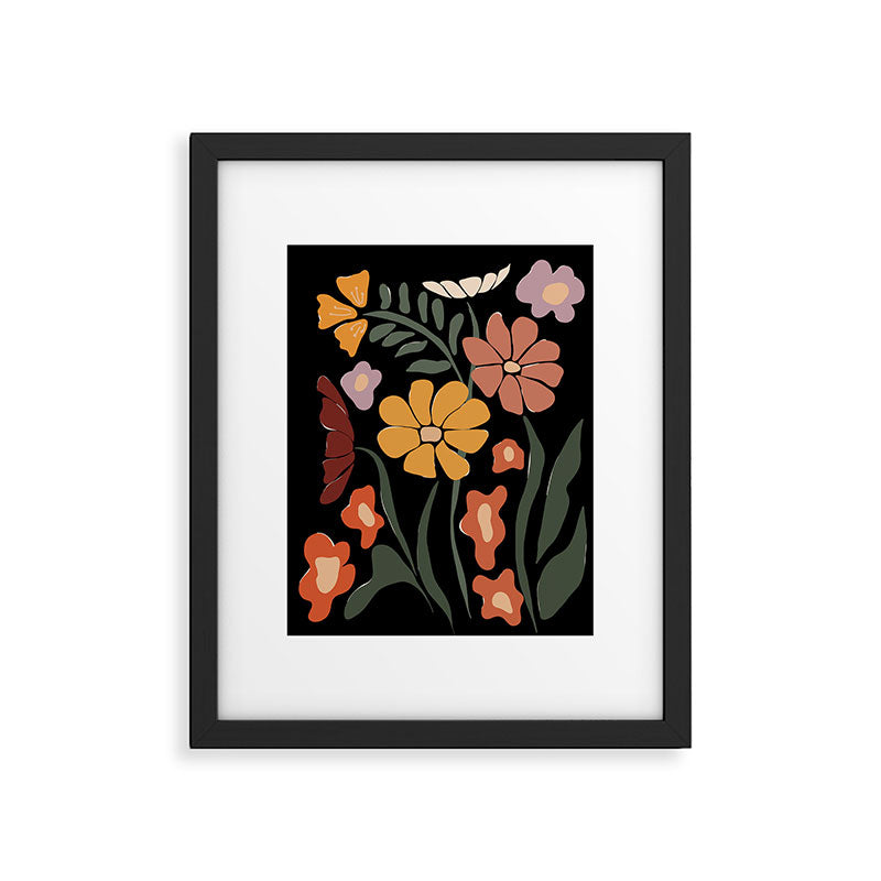 TROPICAL floral night Framed Art Print Gallery Image 5