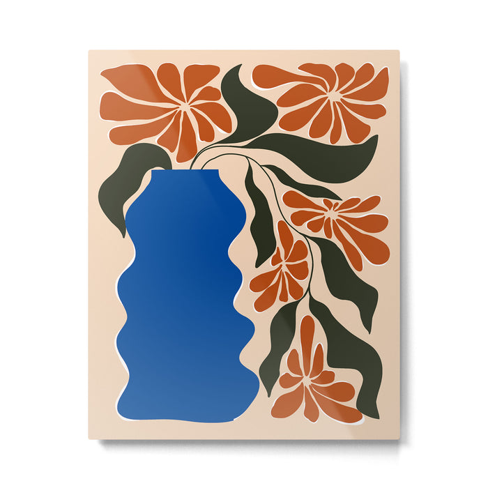 Tropical flower pot Metal Print Gallery Image 1