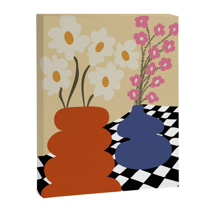 Two blooming pottery   Canvas Print Gallery Image 1