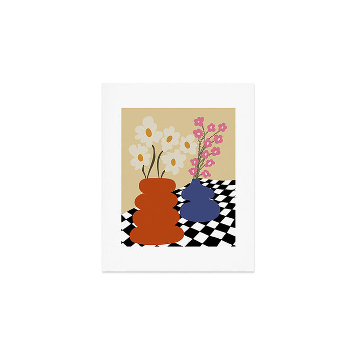 Two blooming pottery   Art Print Gallery Image 1