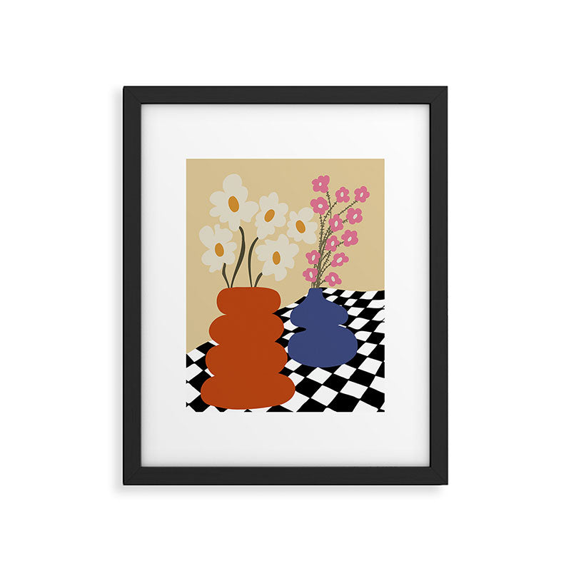 Two blooming pottery   Framed Art Print Gallery Image 4