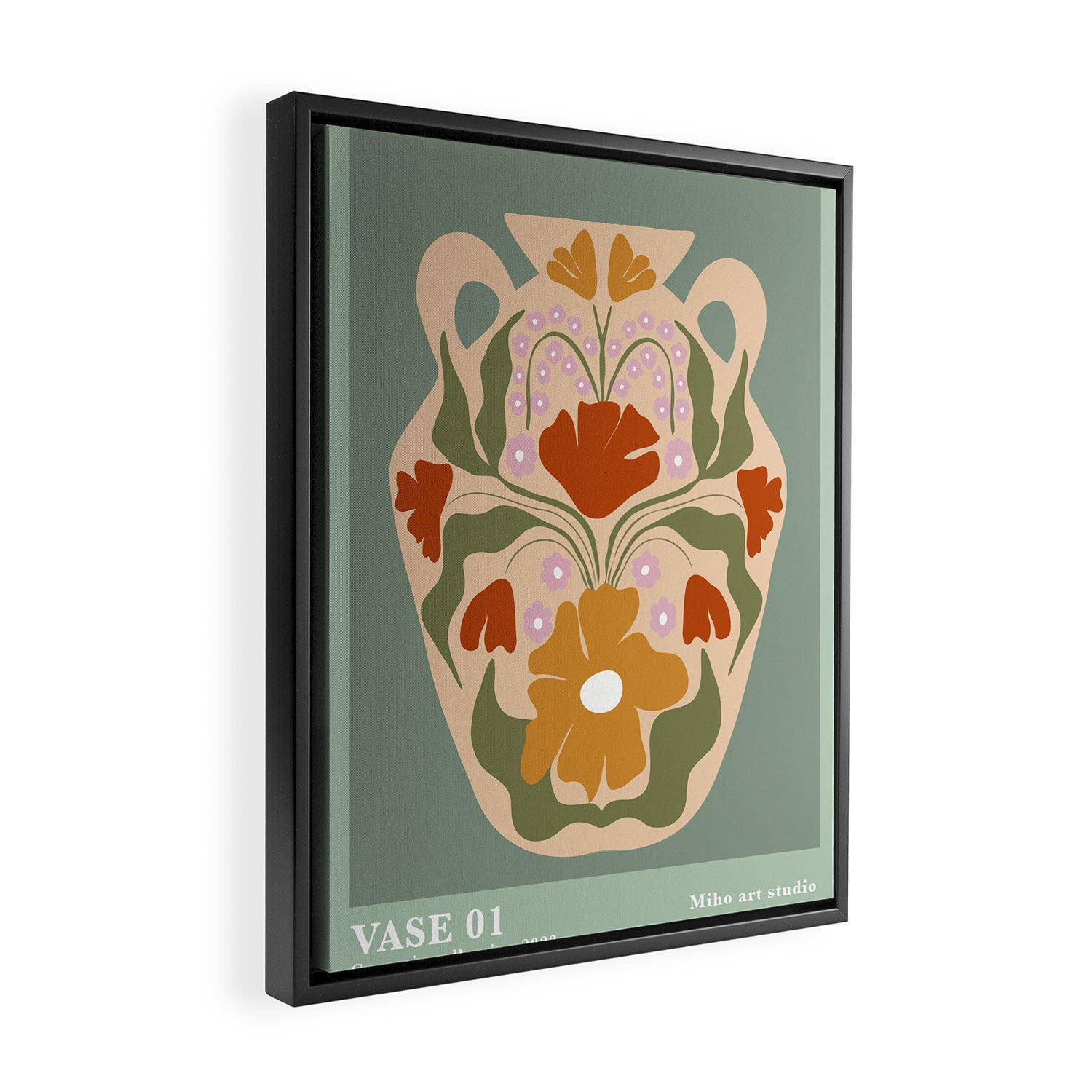 Vase 1 Framed Canvas Print Gallery Image 2