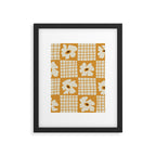 Vintage floral checkered box pattern  Framed Art Print Gallery Image 6