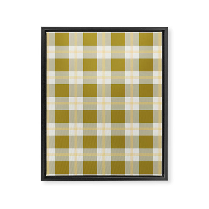 vintage gingham style   Framed Canvas Print Gallery Image 1