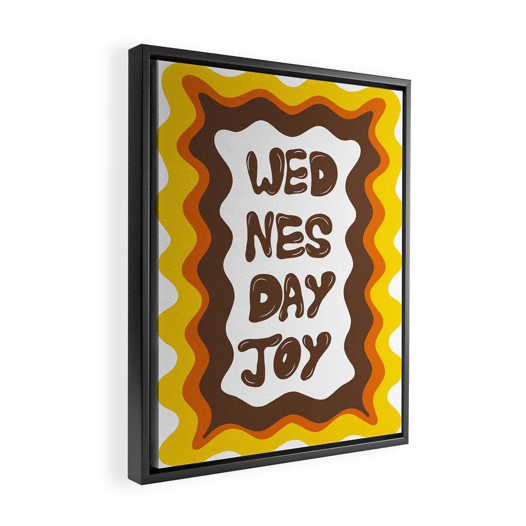 Wednesday- joy Framed Canvas Print Gallery Image 2