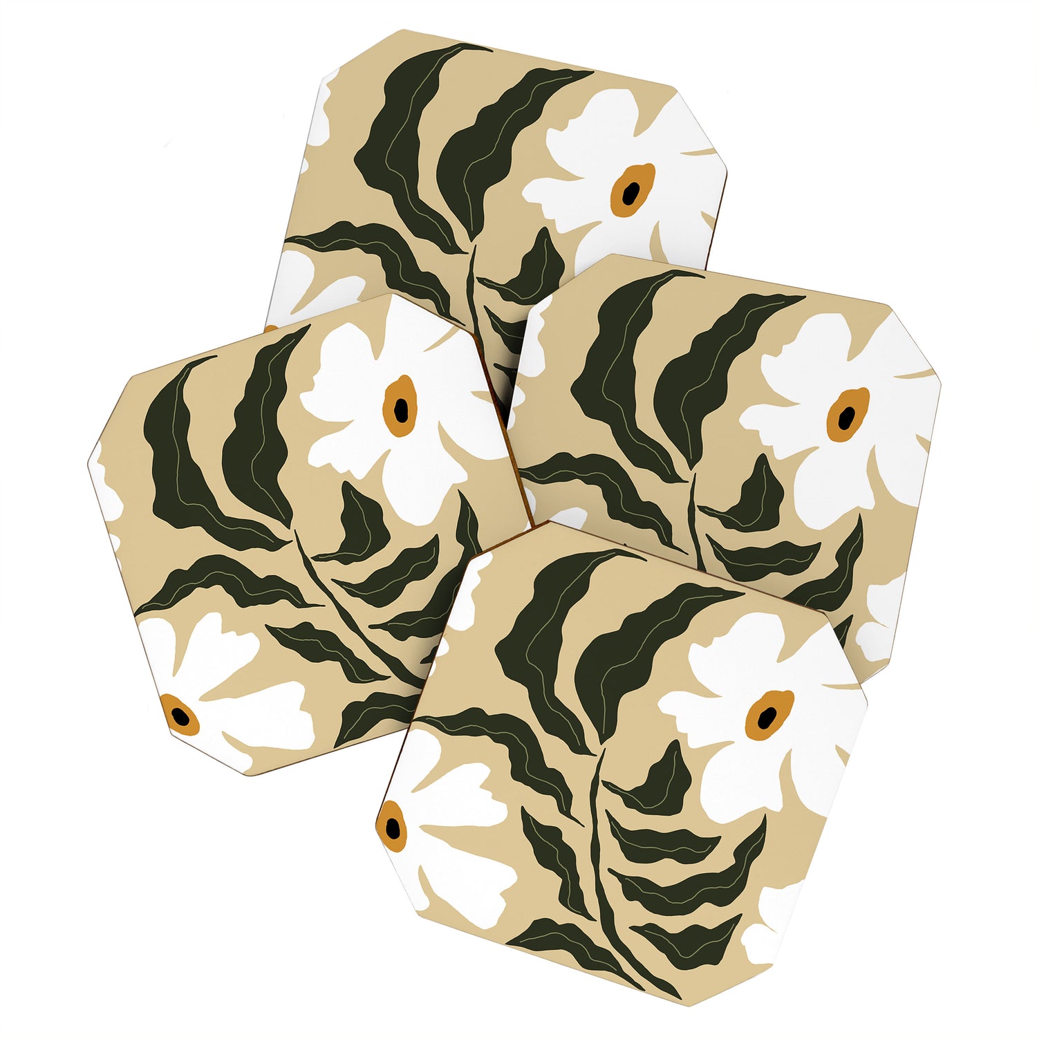 White daisy  Coaster Gallery Image 1