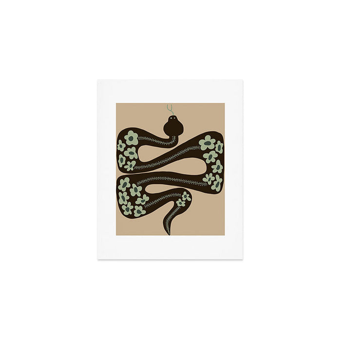 wild and free green anaconda  Art Print Gallery Image 1