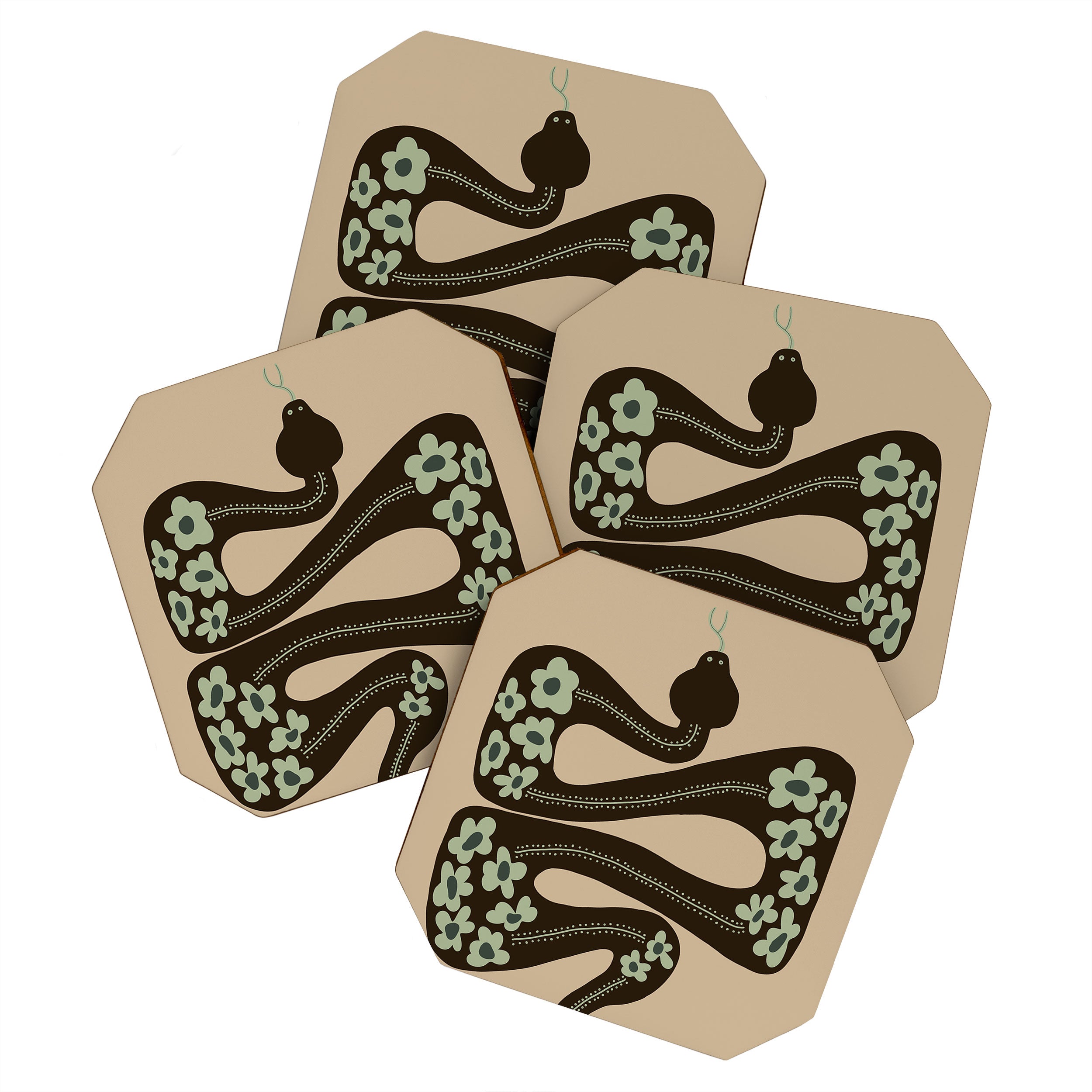 wild and free green anaconda  Coaster Gallery Image 1