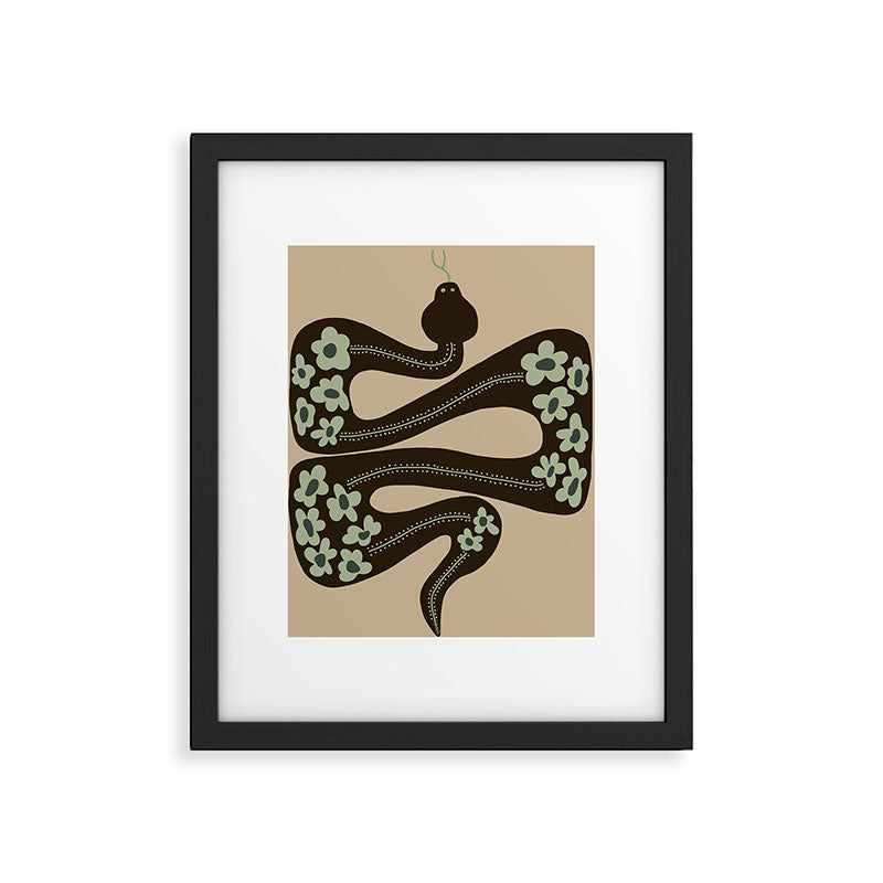 wild and free green anaconda  Framed Art Print Gallery Image 5