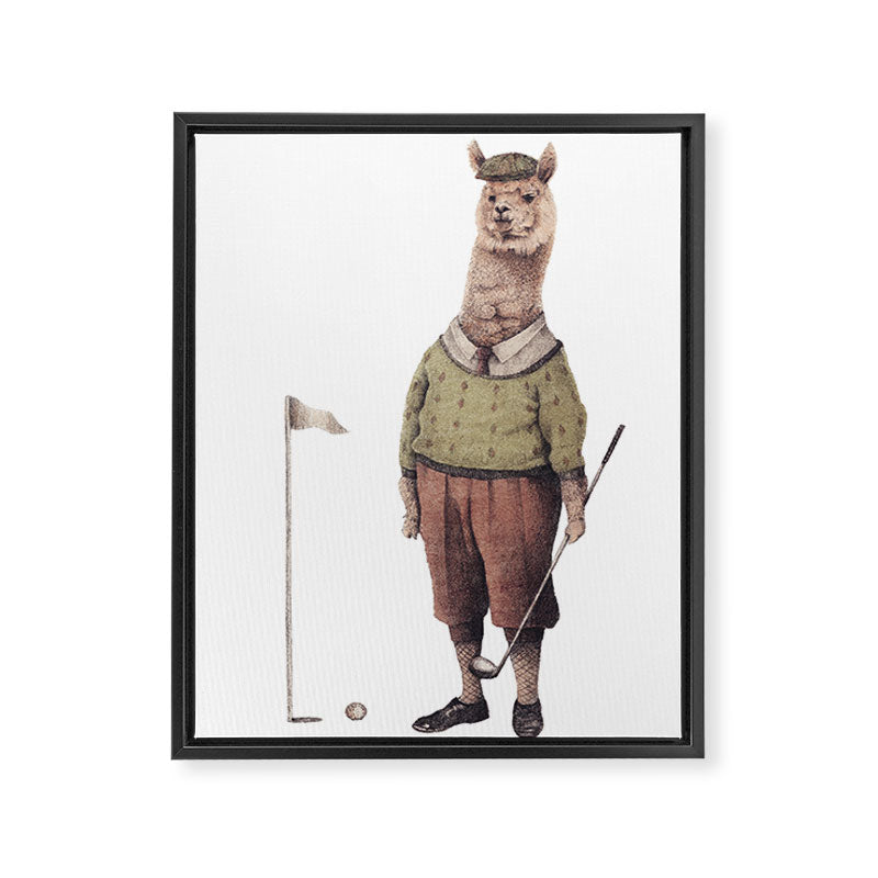 Alpaca Golf Club Framed Canvas Print Gallery Image 6