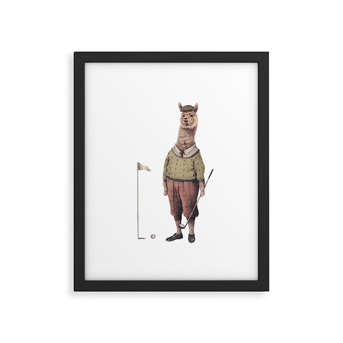 Alpaca Golf Club Framed Art Print Gallery Image 1