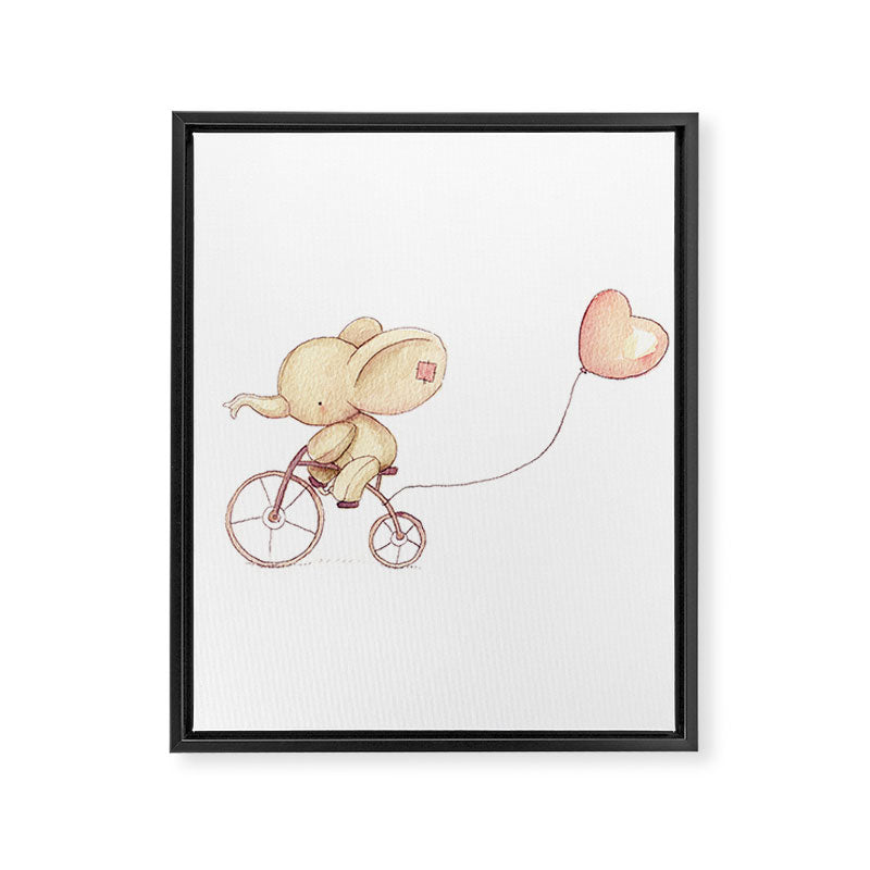 Elephant riding his bike Framed Canvas Print Gallery Image 8