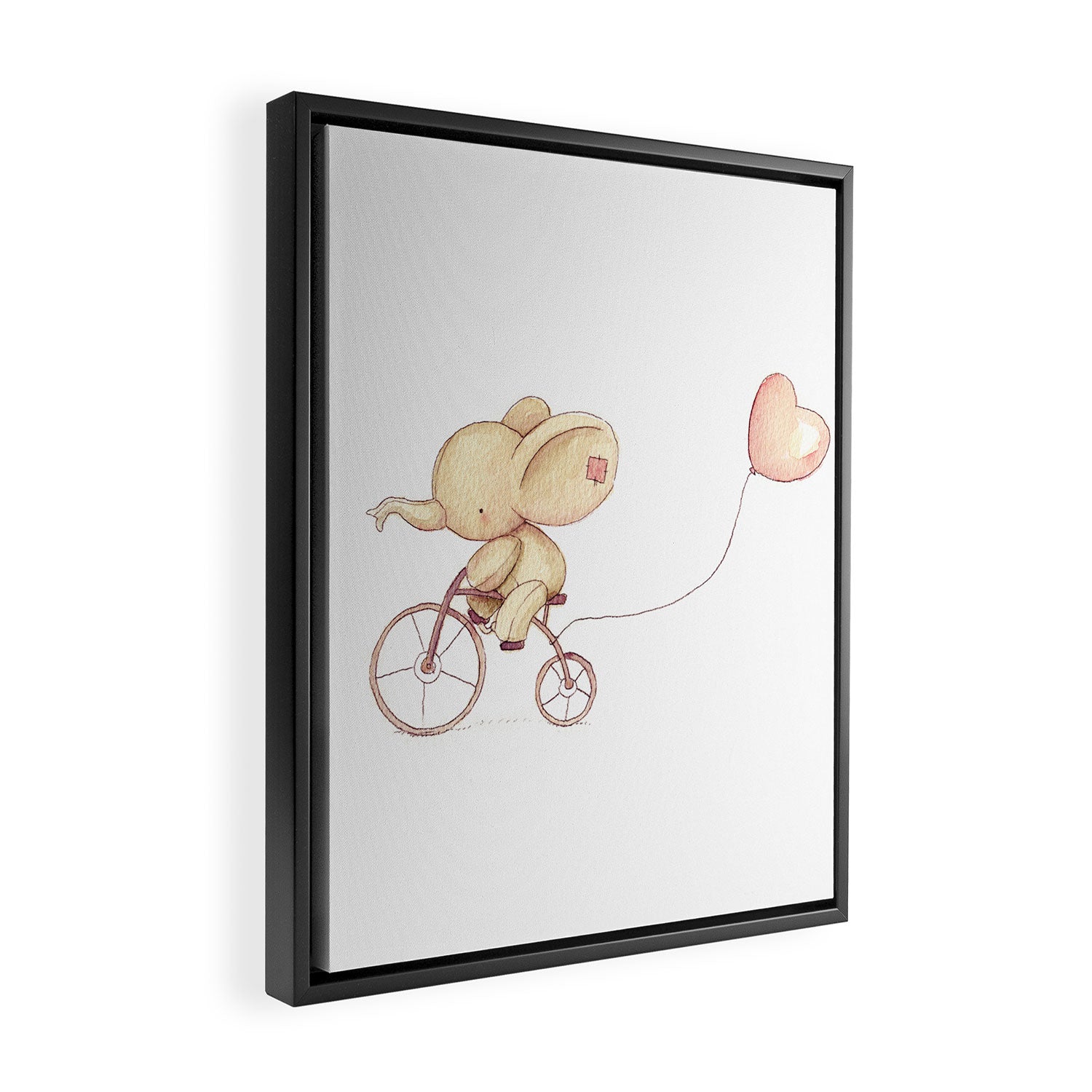 Elephant riding his bike Framed Canvas Print Gallery Image 2
