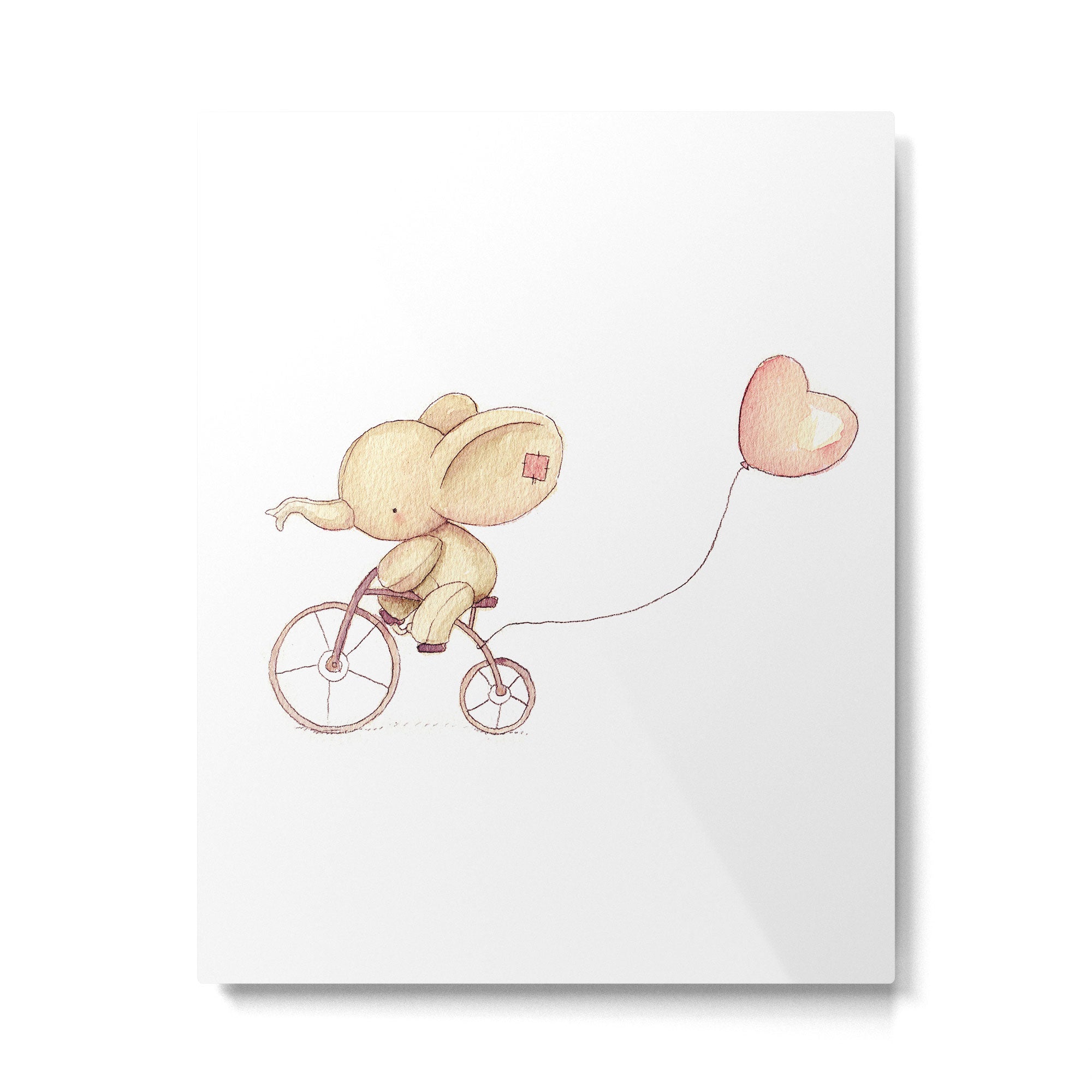 Elephant riding his bike Metal Print Gallery Image 6