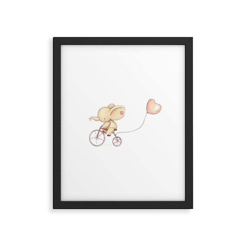 Elephant riding his bike Framed Art Print Gallery Image 6