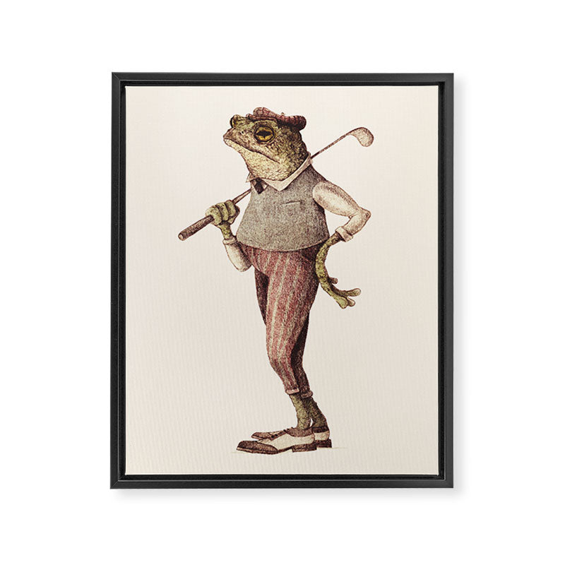 Frog Swing II Framed Canvas Print