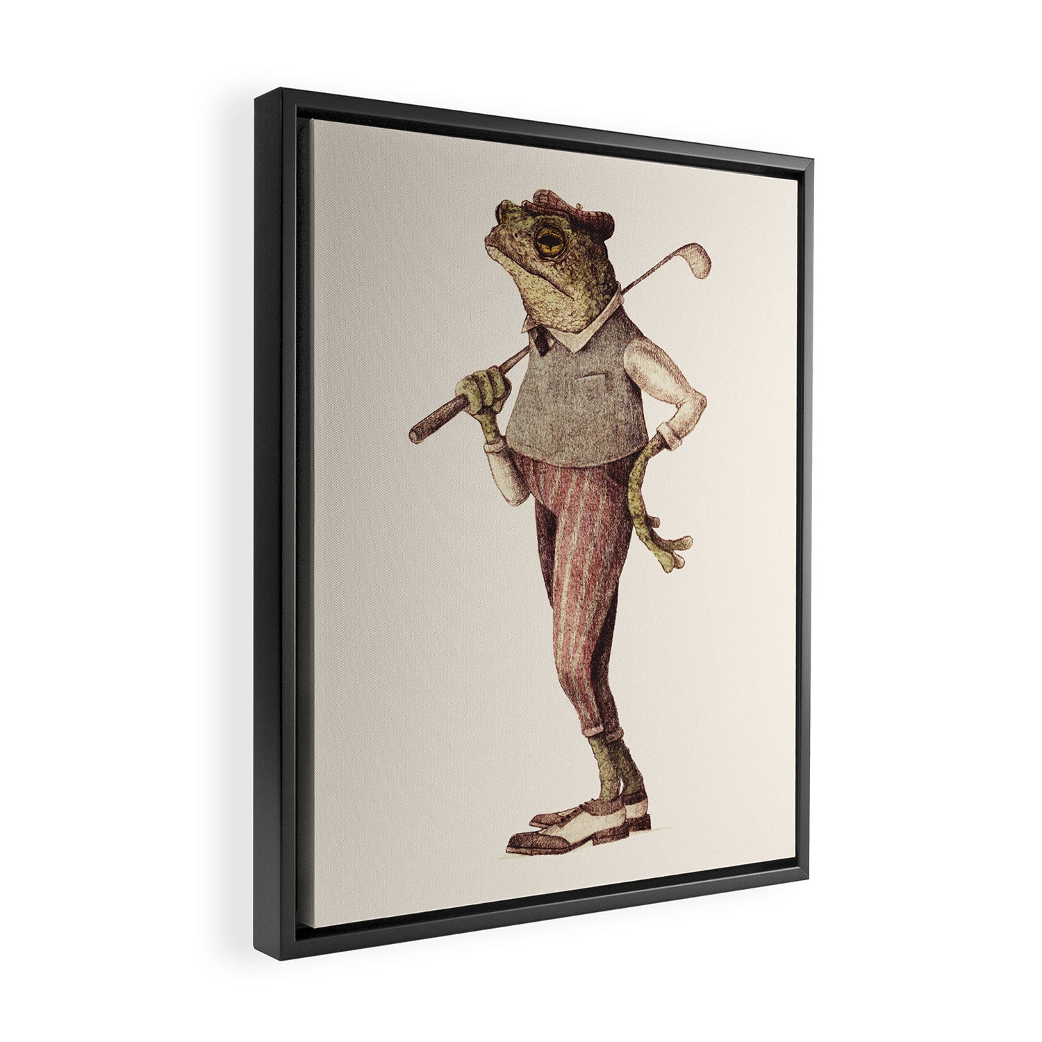 Frog Swing II Framed Canvas Print Gallery Image 2
