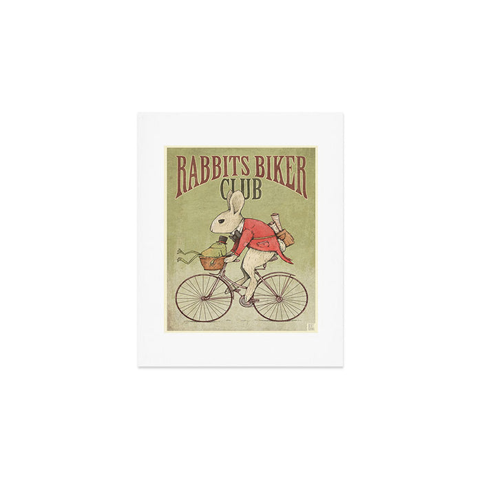 Rabbits Biker Club Art Print Gallery Image 1