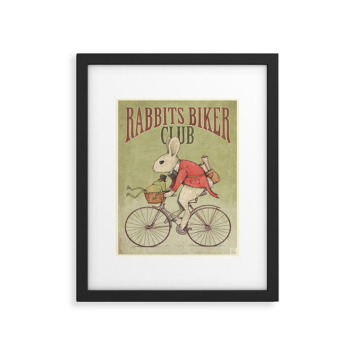 Rabbits Biker Club Framed Art Print Gallery Image 1