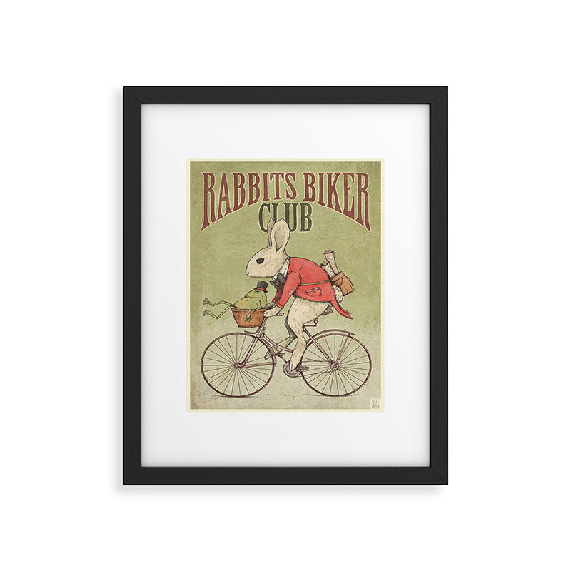 Rabbits Biker Club Framed Art Print Gallery Image 5