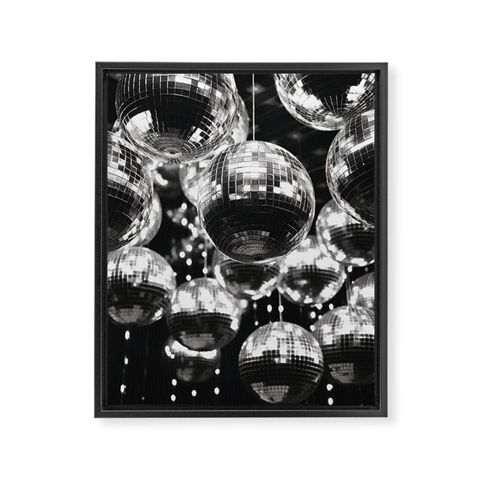 Shiny Disco Balls Framed Canvas Print Gallery Image 1
