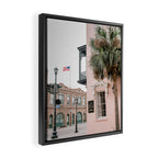 Charleston Pink Framed Canvas Print Gallery Image 2