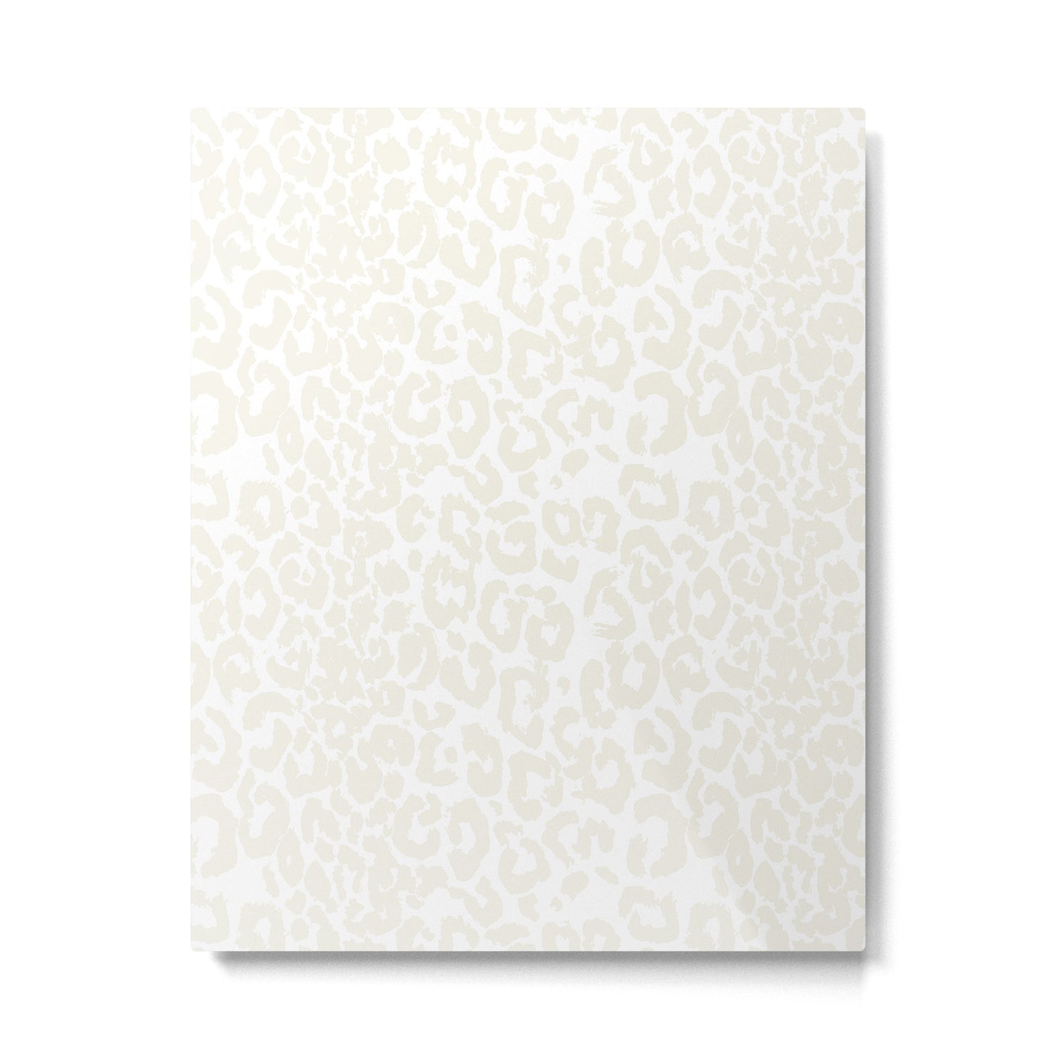 Antique White Leopard Print on White Metal Print Gallery Image 6