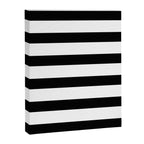 Black and White Horizontal Stripes Canvas Print Gallery Image 6