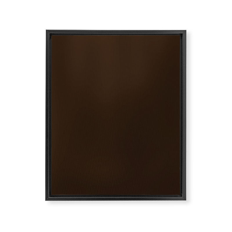 Minimal Monochrome Coal Dark Brown Framed Canvas Print Gallery Image 8