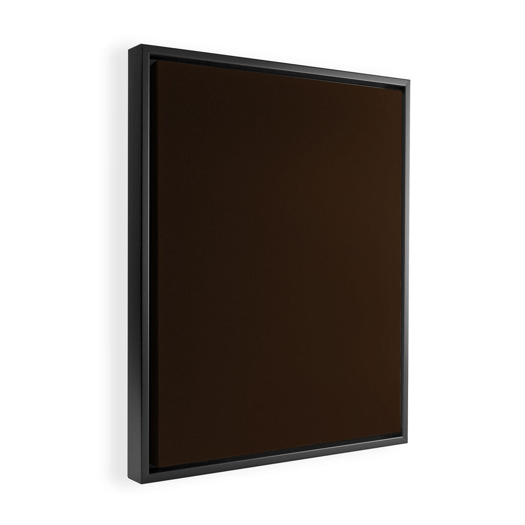 Minimal Monochrome Coal Dark Brown Framed Canvas Print Gallery Image 2